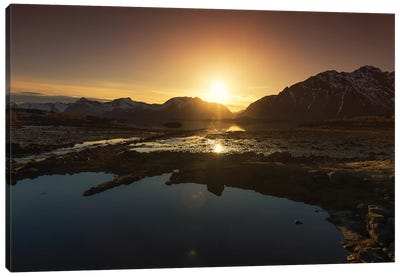 Lofoten Sunset Canvas Art Print - Andreas Stridsberg