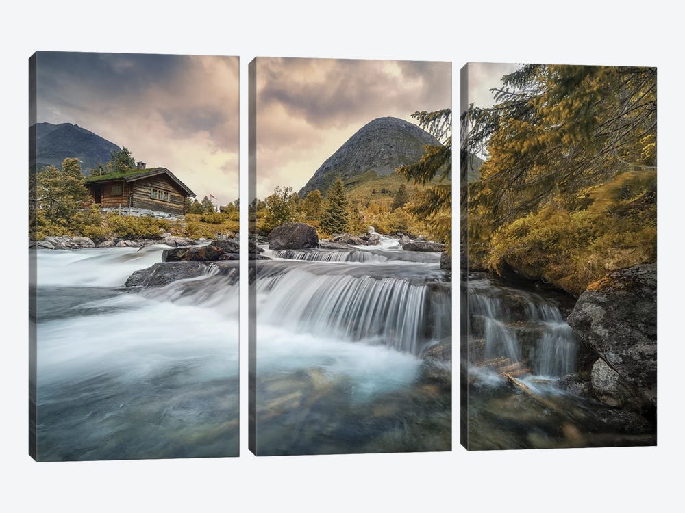 Norway Waterfall by Andreas Stridsberg 3-piece Art Print