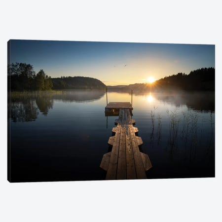 Sunset Pier I Canvas Print #STR153} by Andreas Stridsberg Canvas Art