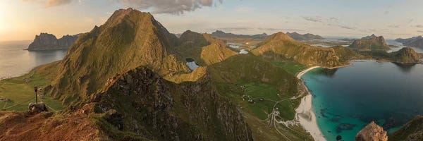 Vestvagoy: Haukland Panorama by Andreas Stridsberg