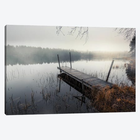 Foggy Lake Canvas Print #STR258} by Andreas Stridsberg Canvas Art Print