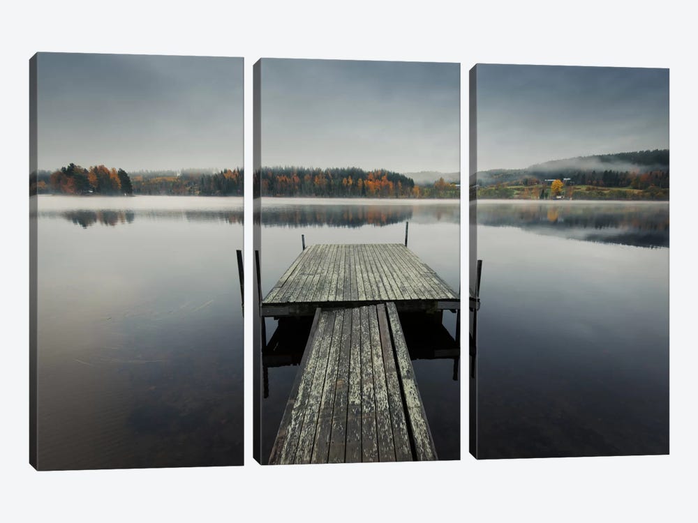Reflections Of Autumn by Andreas Stridsberg 3-piece Canvas Art Print