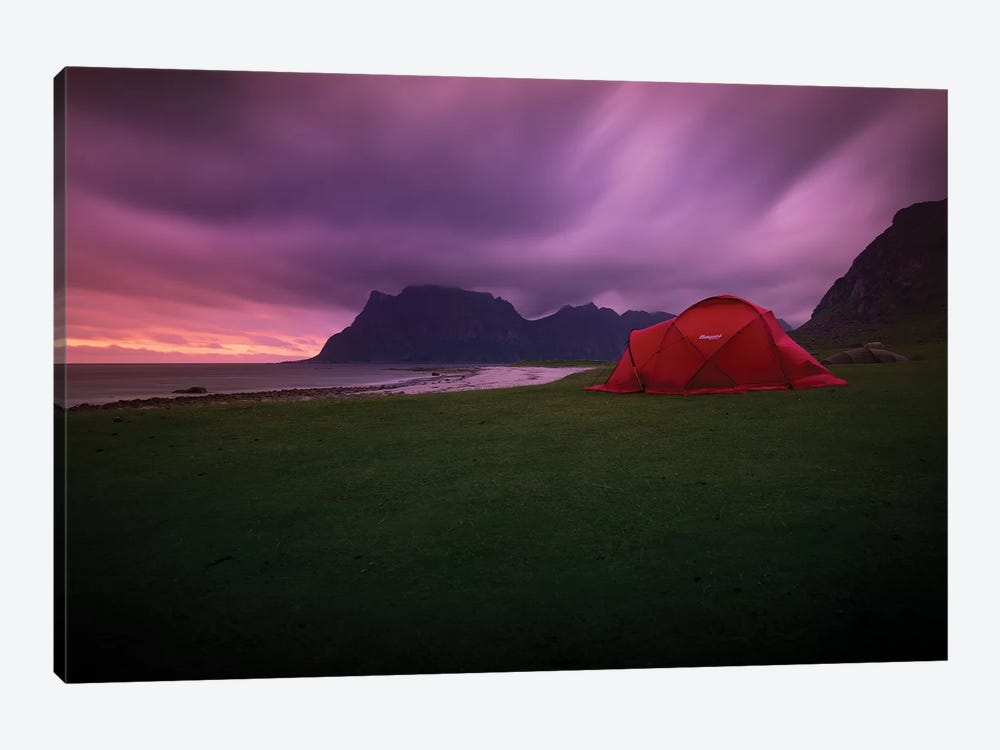 Lofoten Camping by Andreas Stridsberg 1-piece Canvas Art Print