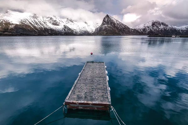 Snowy Mountains: Lofoten Pier by Andreas Stridsberg
