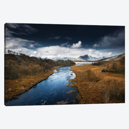 Lofoten River Canvas Print #STR83} by Andreas Stridsberg Art Print