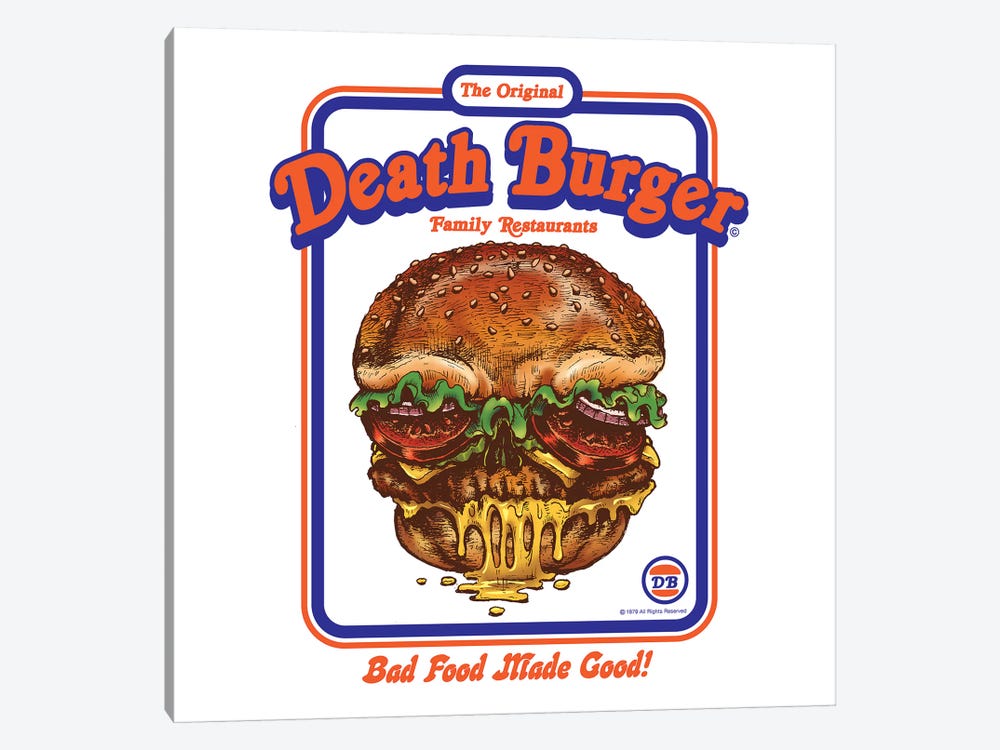 Death Burger by Steven Rhodes 1-piece Canvas Wall Art