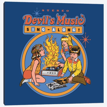 Devil's Music Sing-Along Canvas Print #STV14} by Steven Rhodes Canvas Art Print