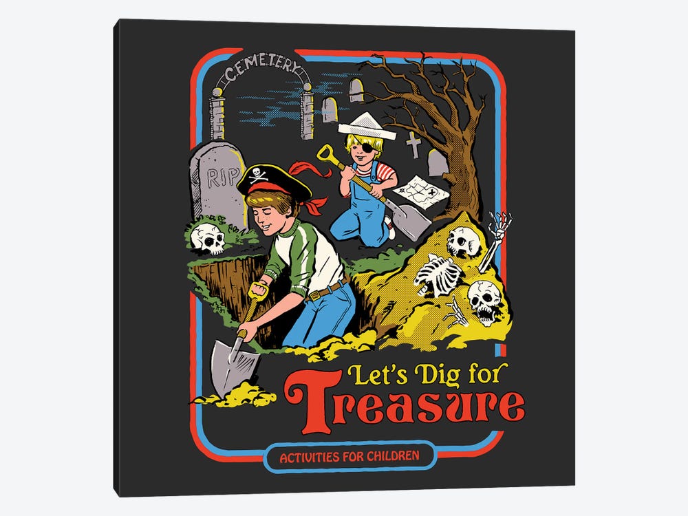 Let's Dig For Treasure by Steven Rhodes 1-piece Canvas Print