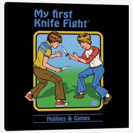 My First Knife Fight Canvas Print #STV27} by Steven Rhodes Canvas Art