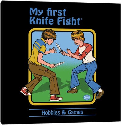 My First Knife Fight Canvas Art Print - Steven Rhodes
