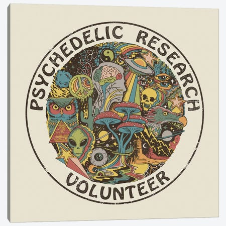 Psychedelic Research Volunteer Canvas Print #STV29} by Steven Rhodes Art Print