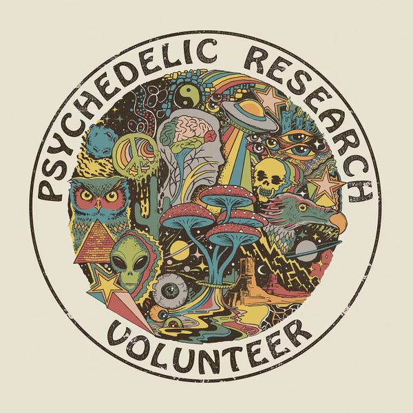 Vintage Posters: Psychedelic Research Volunteer by Steven Rhodes