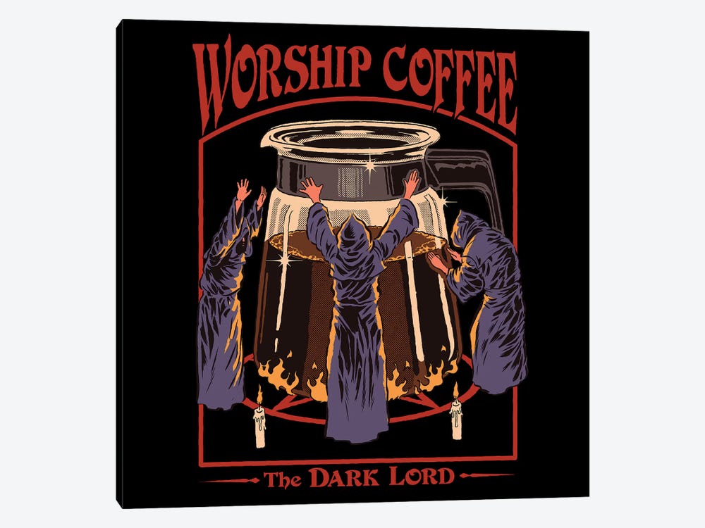 Worship Coffee by Steven Rhodes 1-piece Canvas Artwork