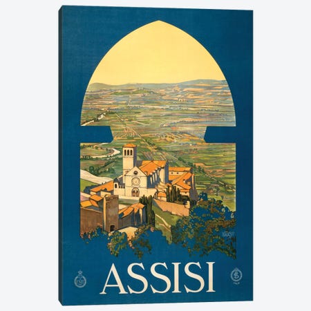 Assisi Travel Poster Canvas Print #STW28} by Studio W Canvas Art