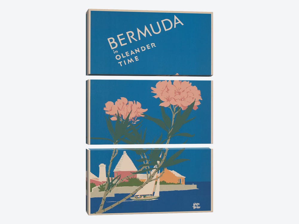Bermuda Travel Poster I by Studio W 3-piece Canvas Art Print
