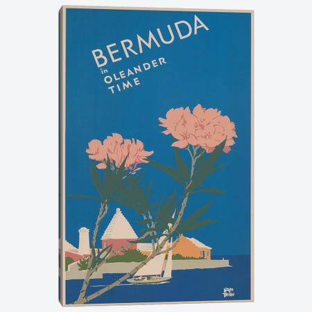 Bermuda Travel Poster I Canvas Print #STW29} by Studio W Canvas Wall Art