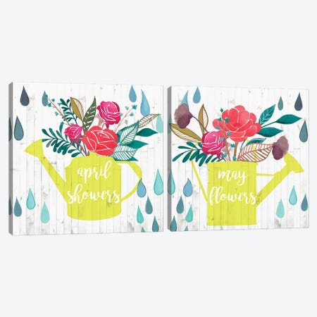 April Showers & May Flowers Diptych Canvas Print Set #STW2HSET001} by Studio W Canvas Art Print
