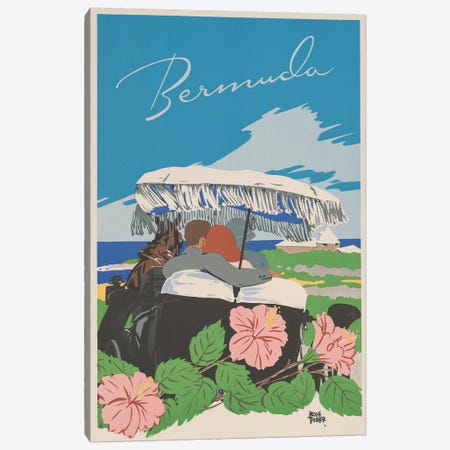 Bermuda Travel Poster II Canvas Print #STW30} by Studio W Canvas Print