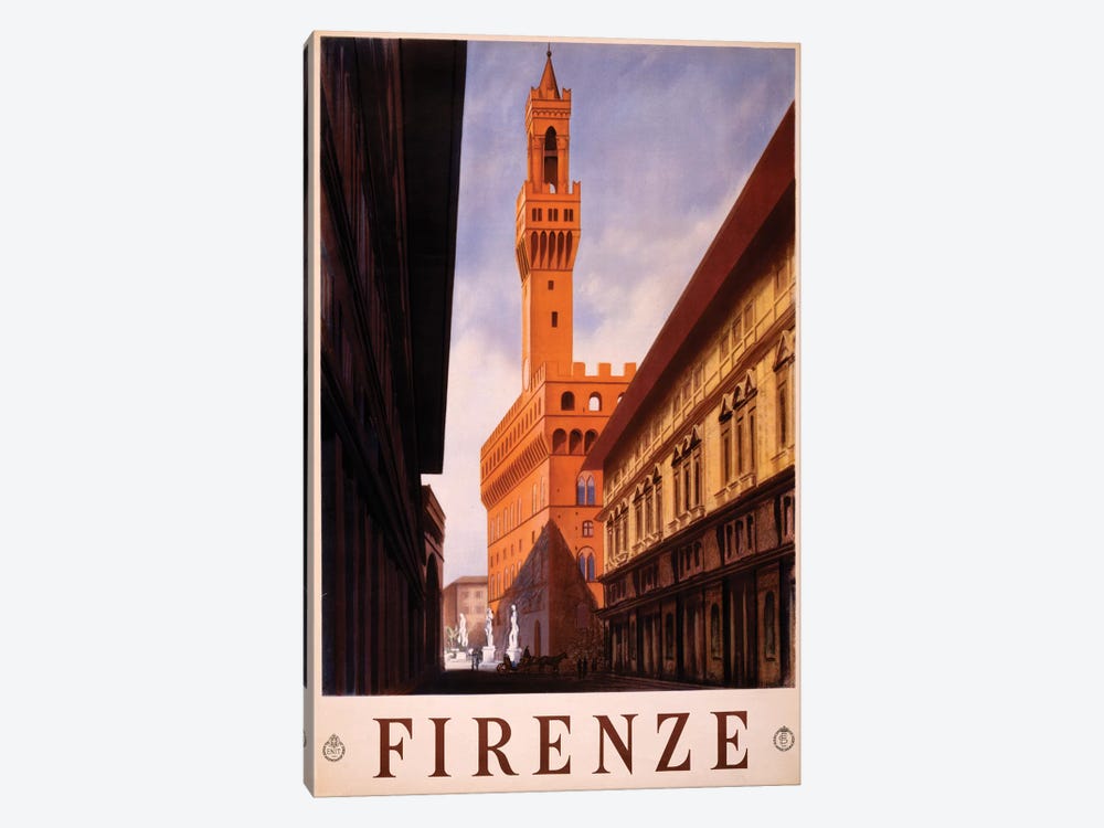 Firenze Travel Poster by Studio W 1-piece Canvas Print