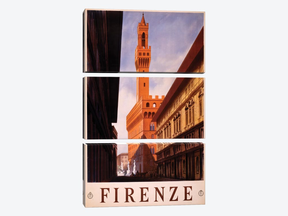 Firenze Travel Poster by Studio W 3-piece Canvas Print