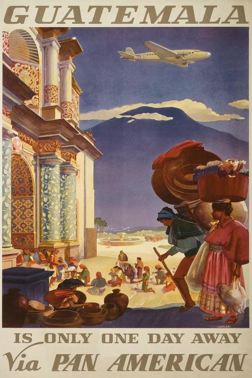 Guatemala Travel Poster by Studio W wall art