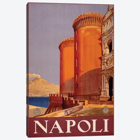 Napoli Travel Poster Canvas Print #STW35} by Studio W Canvas Artwork