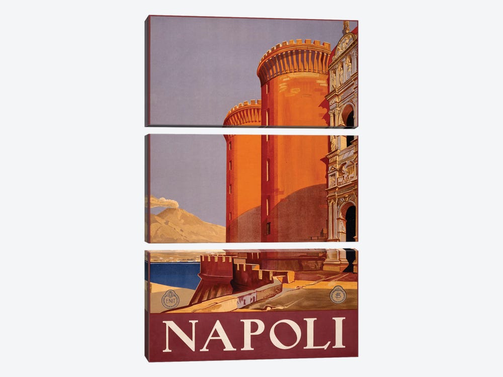 Napoli Travel Poster by Studio W 3-piece Canvas Wall Art