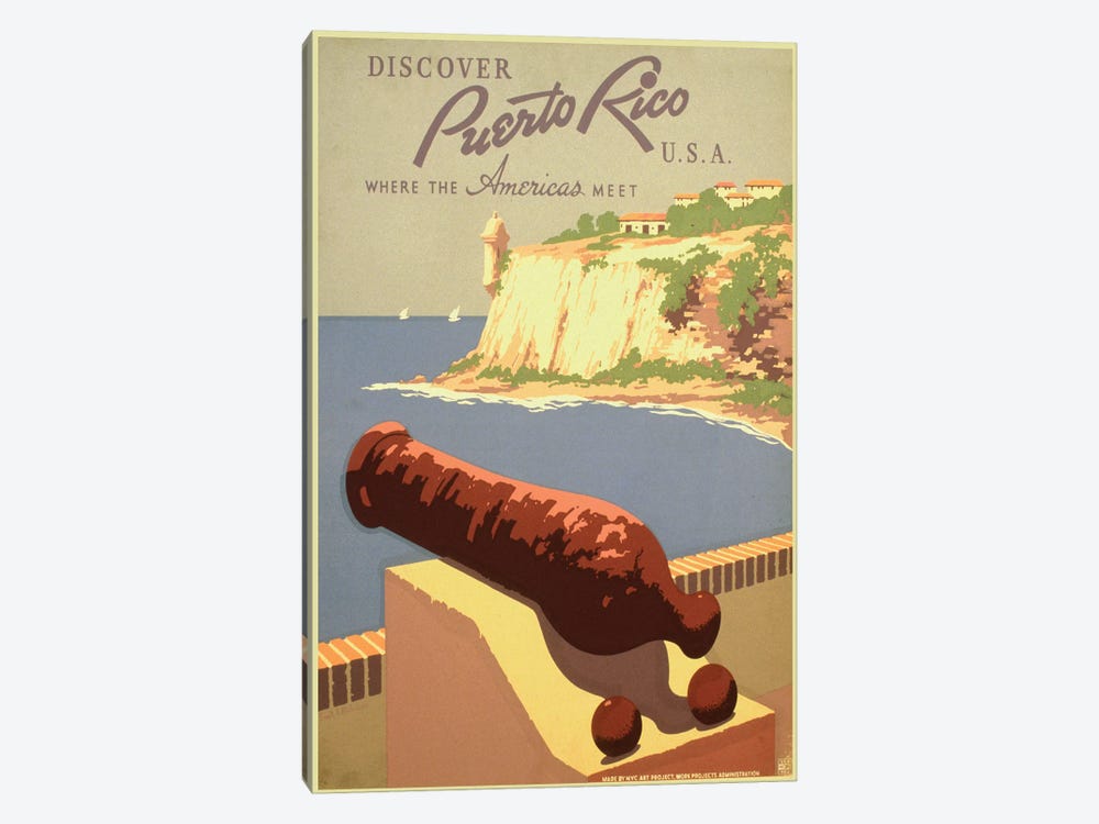 Puerto Rico Travel Poster I by Studio W 1-piece Canvas Artwork