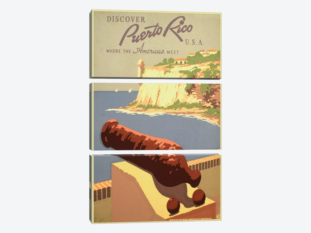Puerto Rico Travel Poster I by Studio W 3-piece Canvas Art