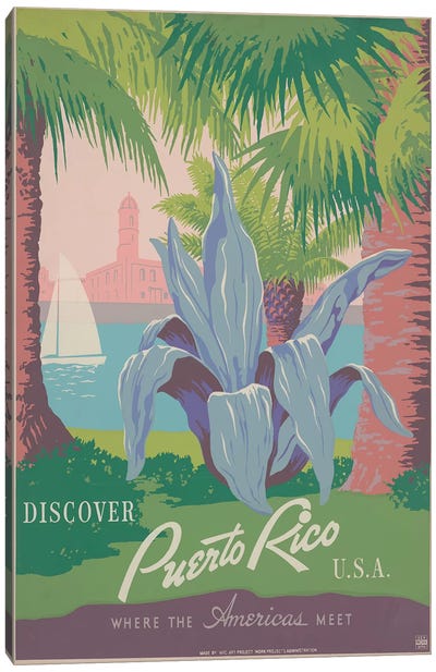 Puerto Rico Travel Poster II Canvas Art Print - Puerto Rico