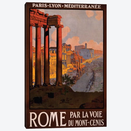 Rome Travel Poster Canvas Print #STW39} by Studio W Canvas Art Print