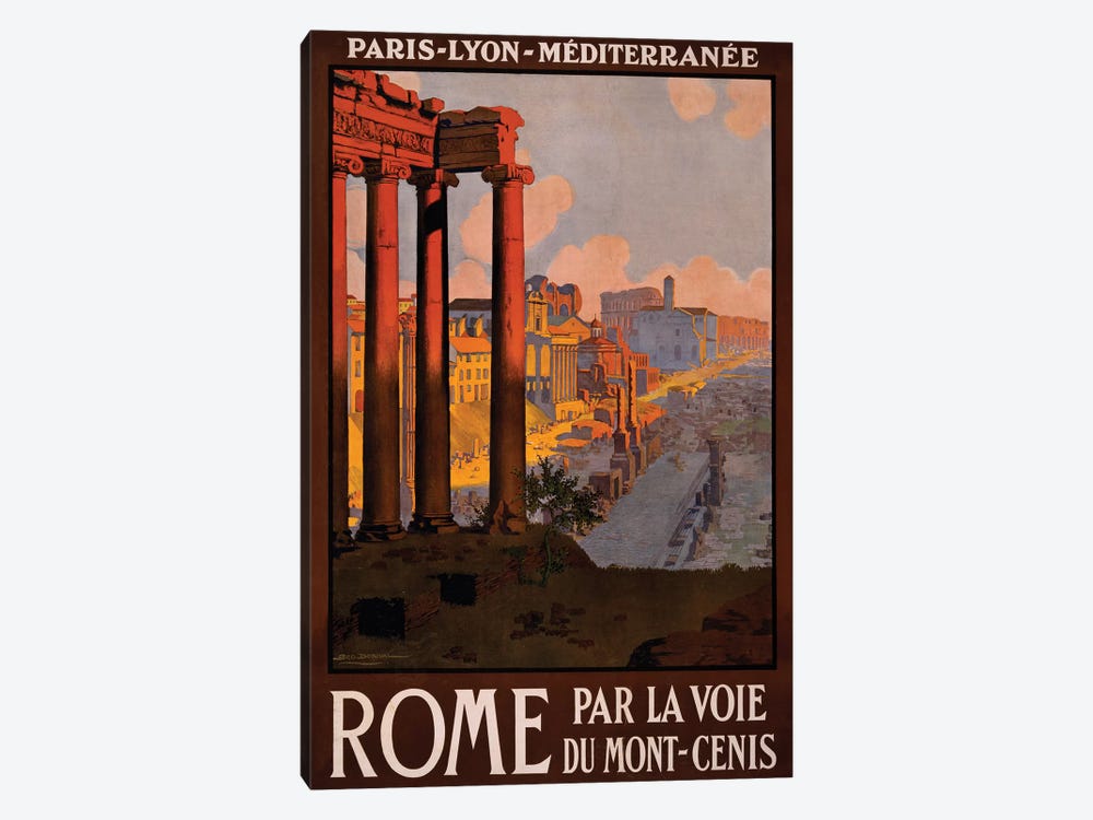Rome Travel Poster by Studio W 1-piece Canvas Wall Art