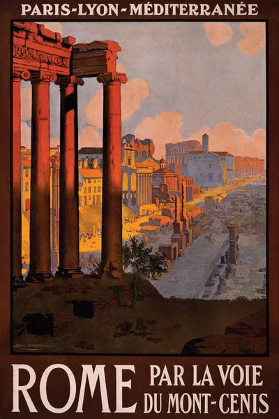 Grandmillenial Decor: Rome Travel Poster by Studio W
