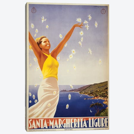 Santa Margherita Ligure Travel Poster Canvas Print #STW41} by Studio W Canvas Artwork
