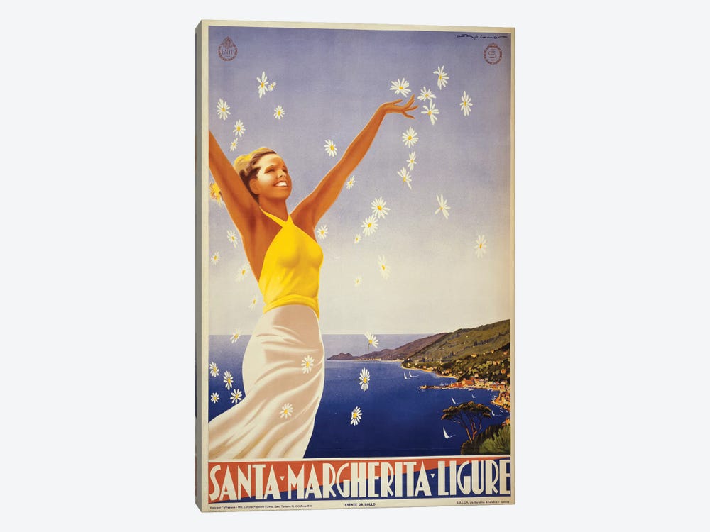 Santa Margherita Ligure Travel Poster by Studio W 1-piece Art Print