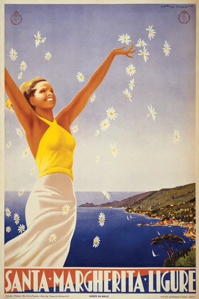Liguria: Santa Margherita Ligure Travel Poster by Studio W