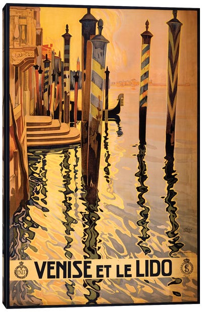 Venise Et Le Lido Travel Poster Canvas Art Print