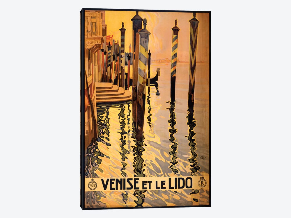 Venise Et Le Lido Travel Poster by Studio W 1-piece Canvas Wall Art
