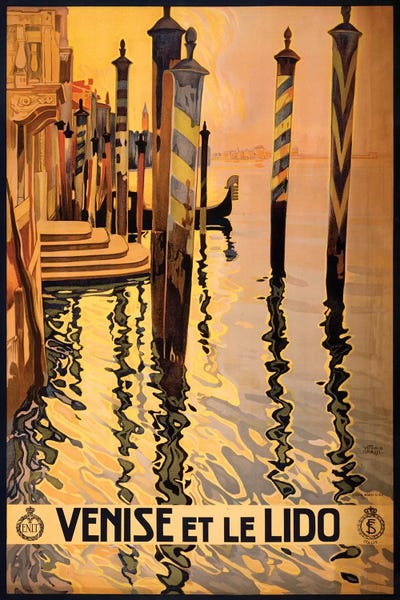 Vintage Travel Posters: Venise Et Le Lido Travel Poster by Studio W