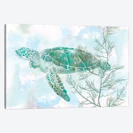 Watercolor Sea Turtle II Canvas Print #STW44} by Studio W Canvas Print