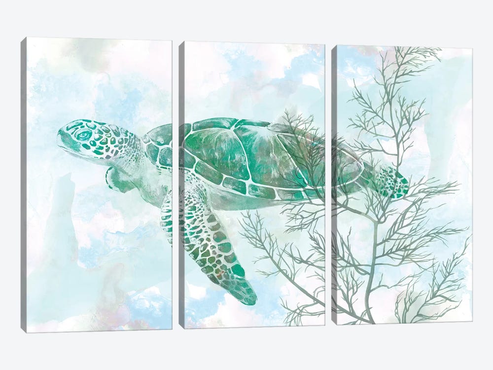 Watercolor Sea Turtle II by Studio W 3-piece Canvas Art