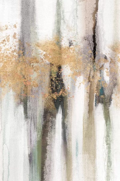 Gold & White: Falling Gold Leaf II by Studio W