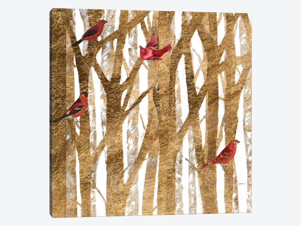 Red Bird Christmas I by Studio W 1-piece Canvas Print