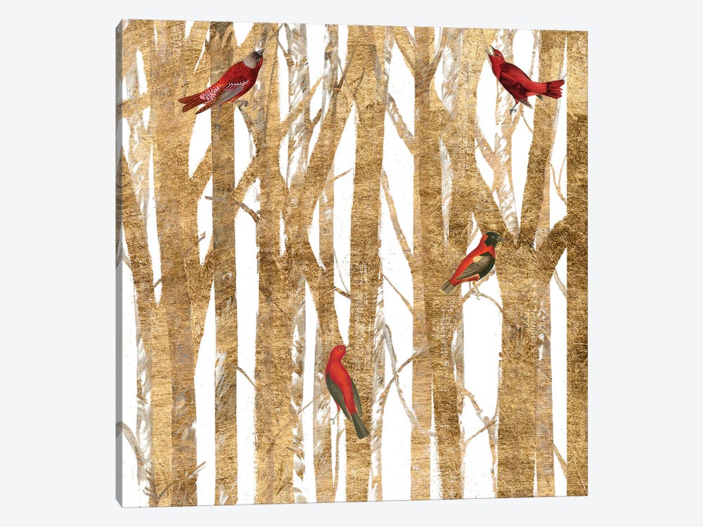 Red Bird Christmas II by Studio W 1-piece Canvas Art