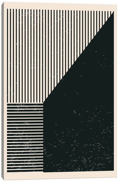 Black And White Lines Series IV Canvas Art Print - Jay Stanley
