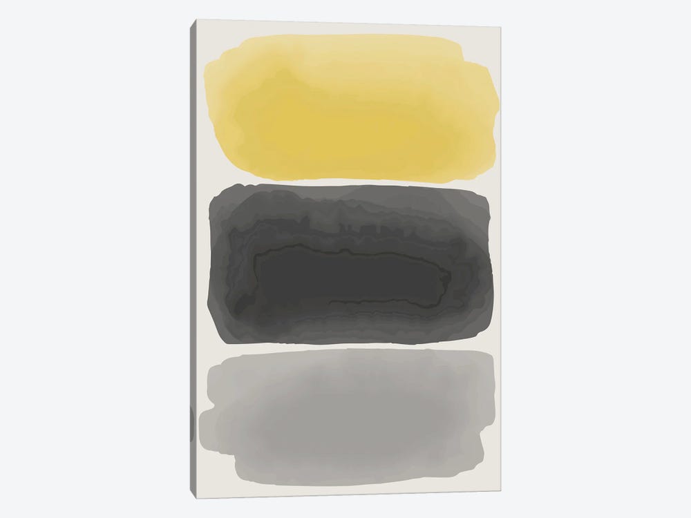 Black And Yellow Watercolor I by Jay Stanley 1-piece Canvas Print