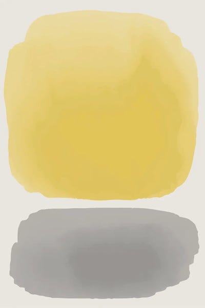 2021 | Ultimate Gray & Illuminating: Black And Yellow Watercolor III by jay stanley