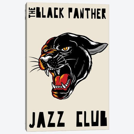 Black Panther Jazz Club Canvas Print #STY108} by Jay Stanley Canvas Artwork