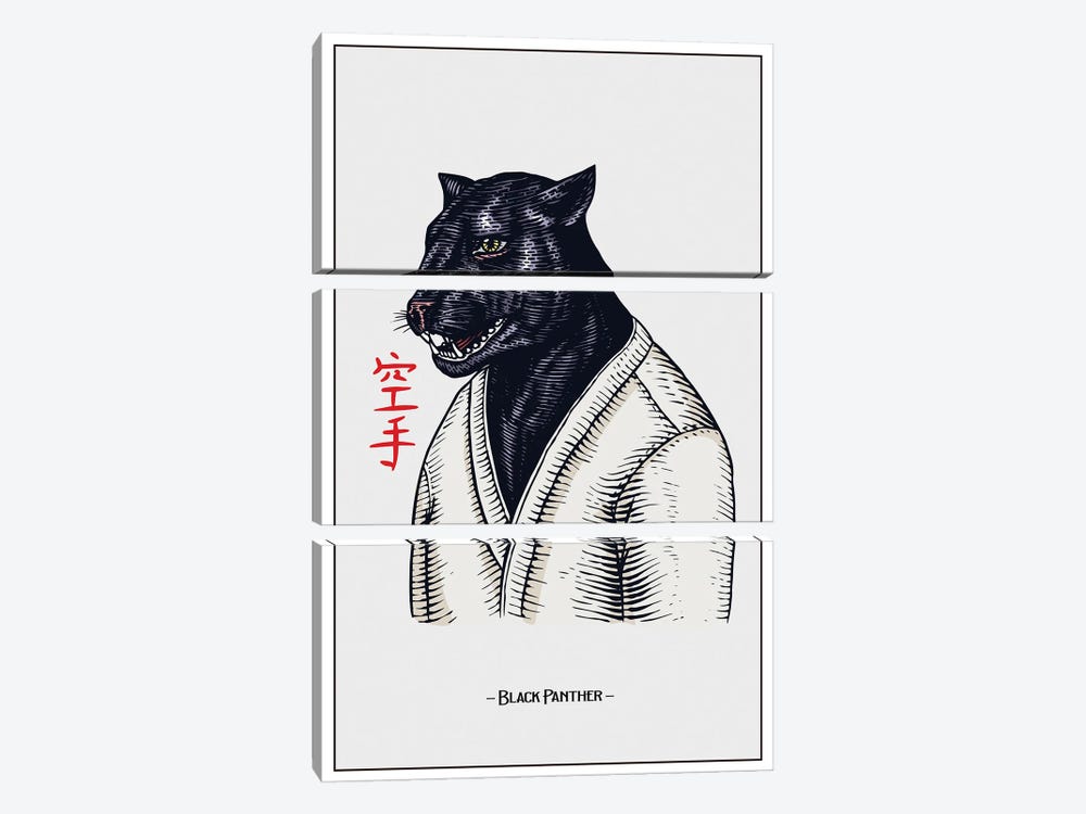 Black Panther by Jay Stanley 3-piece Canvas Art