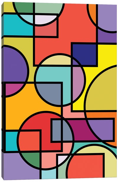 Abstract Circles Collection I Canvas Art Print - Jay Stanley